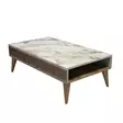 Soffbord Hanah Home Milan Valnöt Vit Marmormönster Spånskiva 105x34,6x60 cm - Soffbord - 8681875827774 - 1