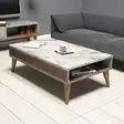 Soffbord Hanah Home Milan Valnöt Vit Marmormönster Spånskiva 105x34,6x60 cm - Soffbord - 8681875827774 - 2