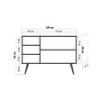 Konsolbord Hanah Home Mega 730 Sonoma Ek Spånskiva 120x90x36 cm - Byråer och skåp - 8681875341164 - 8