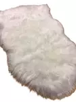 Fuskpäls 60x180 cm - Fluffig och mjuk, vit - Fårskinn, kohudar, konstgjorda hudar - 6438159245074 - 1
