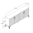 Konsolbord Hanah Home Kiev Valnöt Cream Spånskiva 180x78x35 cm - Byråer och skåp - 8683342460934 - 8