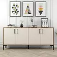 Konsolbord Hanah Home Kiev Valnöt Cream Spånskiva 180x78x35 cm - Byråer och skåp - 8683342460934 - 2