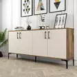Konsolbord Hanah Home Kiev Valnöt Cream Spånskiva 180x78x35 cm - Byråer och skåp - 8683342460934 - 4
