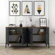 Konsolbord Hanah Home Kiev 160 Valnöt Antracit Spånskiva 160x78x35 cm - Byråer och skåp - 8683743027804 - 5