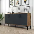 Konsolbord Hanah Home Kiev 160 Valnöt Antracit Spånskiva 160x78x35 cm - Byråer och skåp - 8683743027804 - 3