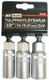 Tändstiftsnyckelsats 16-18-21 mm 3-delar - Fastnycklar och vridverktyg - 6430032153094 - 1