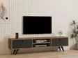 TV-bänk Hanah Home Tumuki Furu Antracit Spånskiva 160x37x29,6 cm - TV-bänkar - 8682870286474 - 2