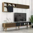 TV-bänk Hanah Home Milan Valnöt Antracit Spånskiva 180x40x35 cm - TV-bänkar - 8683742130604 - 5