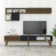 TV-bänk Hanah Home Milan Valnöt Antracit Spånskiva 180x40x35 cm - TV-bänkar - 8683742130604 - 2