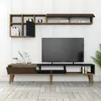 TV-bänk Hanah Home Milan Valnöt Antracit Spånskiva 180x40x35 cm - TV-bänkar - 8683742130604 - 3