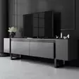 TV-bänk Hanah Home Yildiz Antracit Svart Spånskiva 180x50x30 cm - TV-bänkar - 8684283557264 - 2