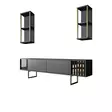 TV-bänk Hanah Home Gold Line Antracit Svart Spånskiva 180x30x48 cm - TV-bänkar - 8683742126164 - 1