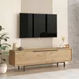 TV-bänk Hanah Home On1S Valnöt Spånskiva 160x45,1x35,5 cm - TV-bänkar - 8684282369004 - 3