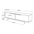 TV-bänk Hanah Home On1S Valnöt Spånskiva 160x45,1x35,5 cm - TV-bänkar - 8684282369004 - 9