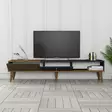 TV-bänk Hanah Home Milan Alt Valnöt Antracit Spånskiva 180x40x35 cm - TV-bänkar - 8683742130574 - 5