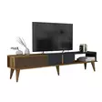 TV-bänk Hanah Home Milan Alt Valnöt Antracit Spånskiva 180x40x35 cm - TV-bänkar - 8683742130574 - 6