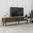 TV-bänk Hanah Home Milan Alt Valnöt Antracit Spånskiva 180x40x35 cm - TV-bänkar - 8683742130574 - 3