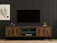 TV-bänk Hanah Home Walnut Valnöt Spånskiva 160x50x40 cm - TV-bänkar - 8683743451494 - 3