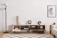 TV-bänk Hanah Home Clark Valnöt Spånskiva 180x37x45 cm - TV-bänkar - 8684282596554 - 3