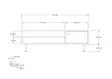 TV-bänk Hanah Home Avila Safir Ek Spånskiva 120x38x30 cm - TV-bänkar - 8683342398114 - 1
