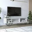 TV-bänk Hanah Home Norfolk Vit Spånskiva 150x44x36 cm - TV-bänkar - 8681875834864 - 3