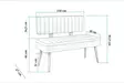 Bänk Hanah Home Vina 1048 Valnöt Mörkblå Spånskiva 110x82,5x40 cm - Byråer och skåp - 8683742499824 - 4