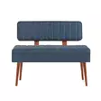 Bänk Hanah Home Vina 1048 Valnöt Mörkblå Spånskiva 110x82,5x40 cm - Byråer och skåp - 8683742499824 - 1