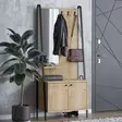 Hallmöbel Hanah Home Lumi Dec0145 Ek Svart Spånskiva 74x170x35 cm - Hallskåp - 8684282135494 - 3