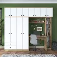 Sovrumsmöbel Hanah Home BA122 Valnöt Spånskiva 240x216,8x42,5 cm - Skrivbord - 8683742031604 - 3