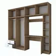 Sovrumsmöbel Hanah Home BA122 Valnöt Spånskiva 240x216,8x42,5 cm - Skrivbord - 8683742031604 - 7
