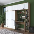Sovrumsmöbel Hanah Home BA122 Valnöt Spånskiva 240x216,8x42,5 cm - Skrivbord - 8683742031604 - 2
