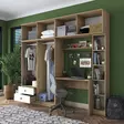 Sovrumsmöbel Hanah Home BA122 Valnöt Spånskiva 240x216,8x42,5 cm - Skrivbord - 8683742031604 - 4