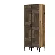 Garderob Hanah Home Kumsal Valnöt Antracit Spånskiva 80x47,5x201,4 cm - Garderober - 8684282089124 - 1