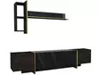 Vardagsrumsmöbel Hanah Home Veyron Set 1 Svart Guld Spånskiva 180x45x32,3 cm - Möbler - 8683743940844 - 9