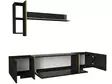 Vardagsrumsmöbel Hanah Home Veyron Set 1 Svart Guld Spånskiva 180x45x32,3 cm - Möbler - 8683743940844 - 1