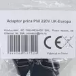 UK-Europe PNI-uttagsadapter, 220V, svart - PNI produkter - 5949066527524 - 6