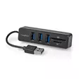 USB-hubb | 1x USB-A | 3x USB A Female | 5-Port port(s) | USB 2.0 | USB ström | SD & MicroSD - Dator och nätverk - 5412810415724 - 41