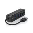 USB-hubb | 1x USB-A | 3x USB A Female | 5-Port port(s) | USB 2.0 | USB ström | SD & MicroSD - Dator och nätverk - 5412810415724 - 45