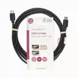USB-kabel | USB 2.0 | USB-C Hane | USB-C Hane | 60 W | 480 Mbps | Nickelplaterad | 2.00 m | Rund | PVC | Svart | Label - Mobiltelefoner - 5412810481194 - 66