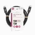 USB-kabel | USB 4.0 Gen 2x2 | USB-C Hane | USB-C Hane | 240 W | 8K@60Hz | 20 Gbps | Nickelplaterad | 2.00 m | Rund | PVC | Svart | Label - Dator och nätverk - 5412810422234 - 66