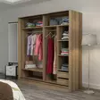 Garderob Hanah Home Kale Dore Antracit Spånskiva 180x210x52 cm - Garderober - 8683742562344 - 7