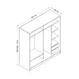 Garderob Hanah Home Kale Dore Antracit Spånskiva 180x210x52 cm - Garderober - 8683742562344 - 8