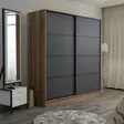 Garderob Hanah Home Kale Dore Antracit Spånskiva 180x210x52 cm - Garderober - 8683742562344 - 4