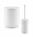 Badrumsset Mijölnir Vit 100% Plast 6,5x6,5x18,5 cm & 13x13x3 cm & 8x8x10,5 cm & 10,5x10,5x33 cm & 18,5x18,5x23 cm - Badrumstillbehör - 8684283711574 - 1
