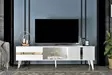 TV-bänk Hanah Home Vania Vit Guld Spånskiva 150x29,6x50 cm - TV-bänkar - 8683742035084 - 2