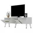 TV-bänk Hanah Home Vania Vit Guld Spånskiva 150x29,6x50 cm - TV-bänkar - 8683742035084 - 5