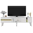 TV-bänk Hanah Home Vania Vit Guld Spånskiva 150x29,6x50 cm - TV-bänkar - 8683742035084 - 1