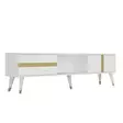 TV-bänk Hanah Home Vania Vit Guld Spånskiva 150x29,6x50 cm - TV-bänkar - 8683742035084 - 6