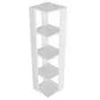 Bokhylla Hanah Home Venita Vit Spånskiva 31,3x120x33,1 cm - Bokhyllor - 8681181995204 - 6