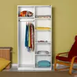 Garderob Hanah Home Swd 436 Bb 2 Vit Spånskiva 94x182x52 cm - Skåp och byråer - 8682870657854 - 4